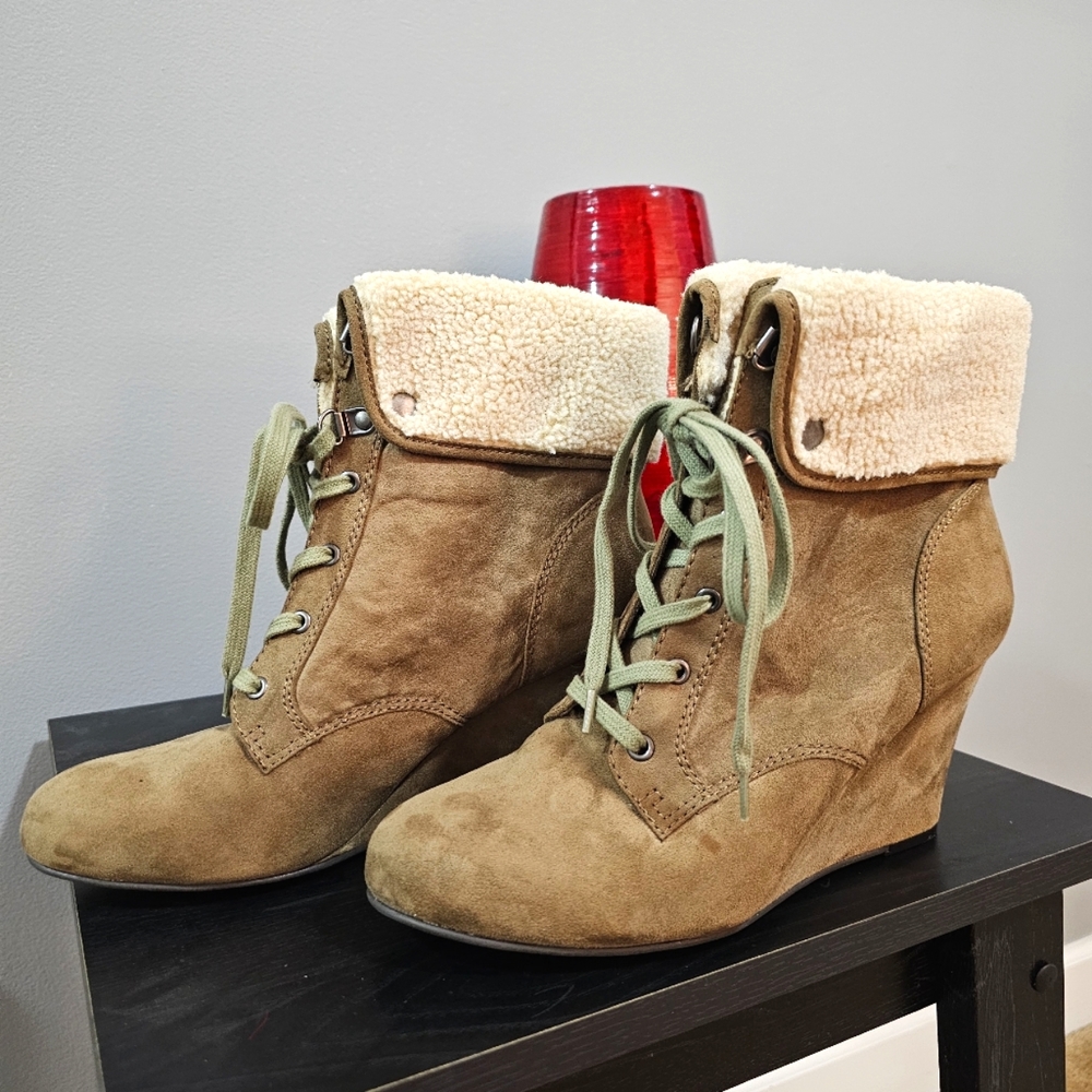 Indigo RD Olile 2 Fold Ankle Wedge Boots